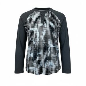 Epic Threads Kids Henley Gray and White Long Sleeve T-Shirt | Size Youth XL